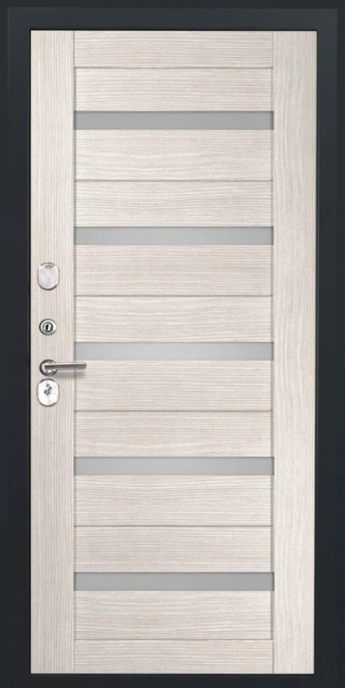 Входная дверь ДвериПРО Модель Л-49 СБ-1 (ст. белое, 16мм, Капучино) DPRO228142 внутренняя сторона