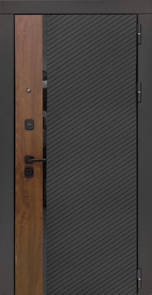 Входная дверь ДвериПРО Модель 3КЛ-1101 ФЛ-25 Веллуто бьянко DPRO226538 внешняя сторона